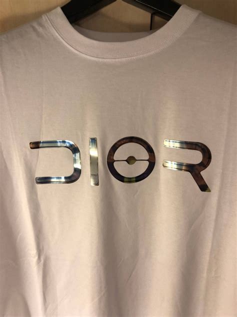 cotton t shirt dior and sorayama print